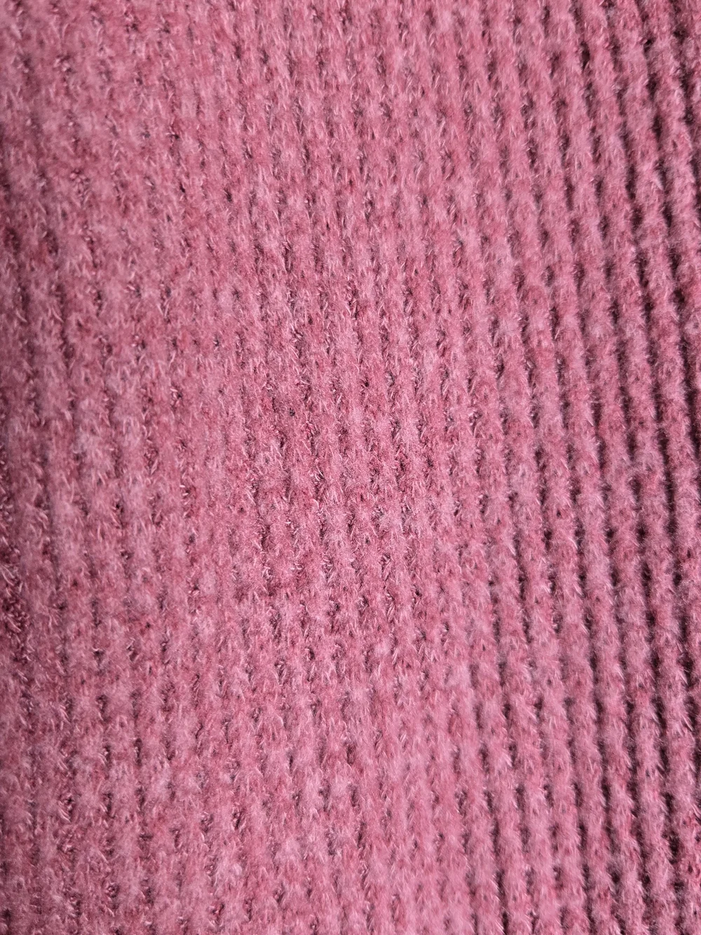 2 Piece Waffle Knit Long Open-Front Knit Cardigan With Pants - Dusty Rose Large
